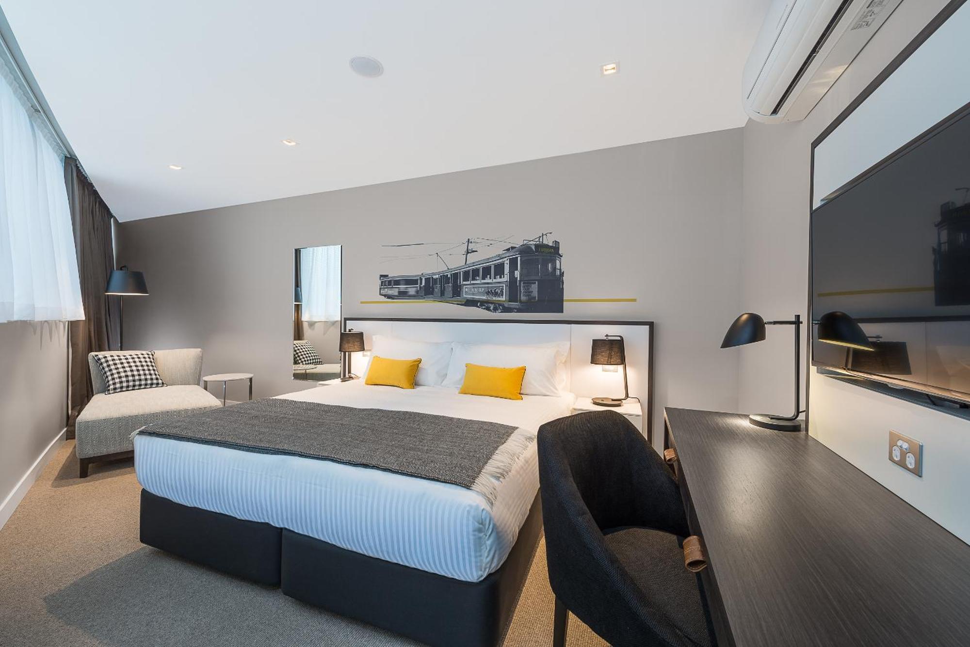 מלון מלבורן Peppers Docklands מראה חיצוני תמונה A bedroom at the hotel